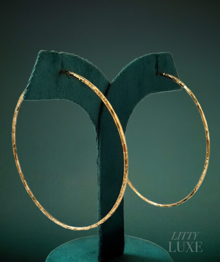 Aurora Textured Gold Hoops