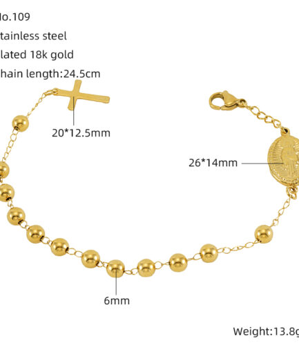 Cross Titanium Steel Bracelet