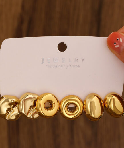 Round Bean Earrings(Set of 3)