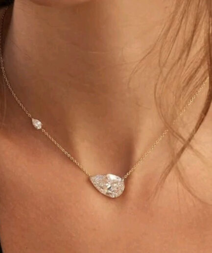 Water Drop Zircon Pendant Necklace