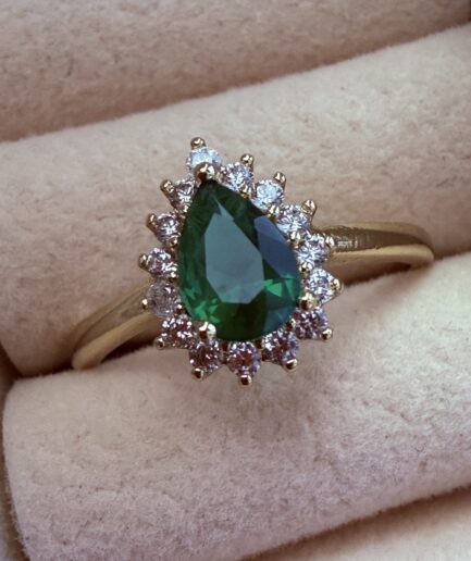 Green Drop Ring