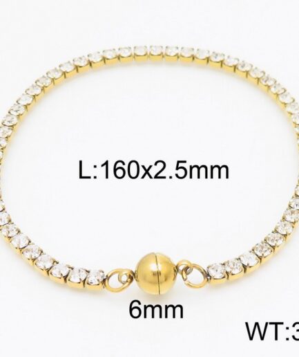 Magnetic Tennis Bracelet | Golden 2.5 * 160mm